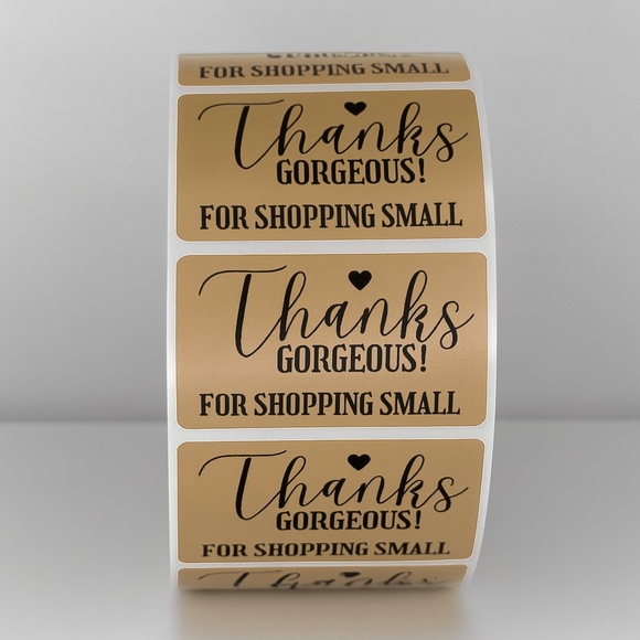 Thanks Gorgeous! For Shopping Small" Stickers | Small Business Packaging - Picture 11 of 11